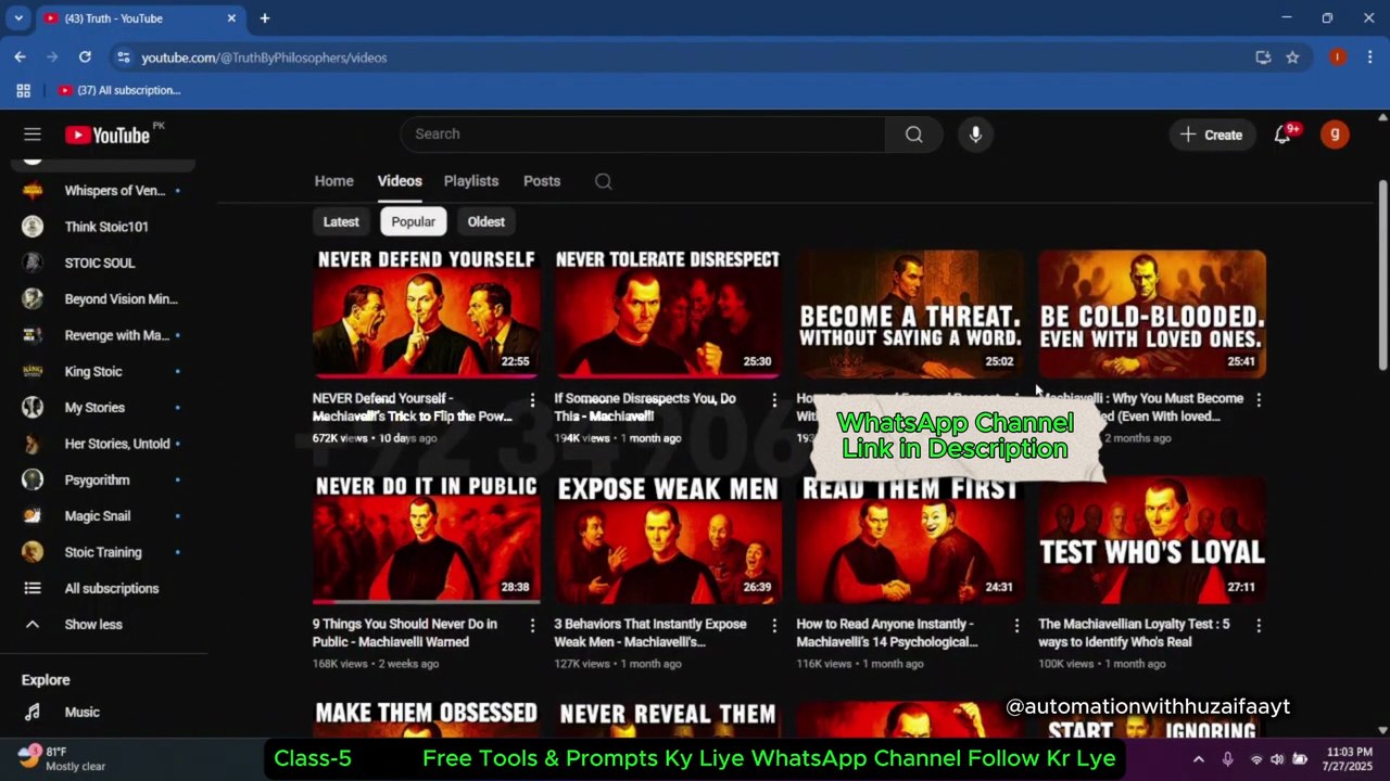 YouTube Automation Class-5 | Content Creation - Any Niche Full Postmortem (Part-2)