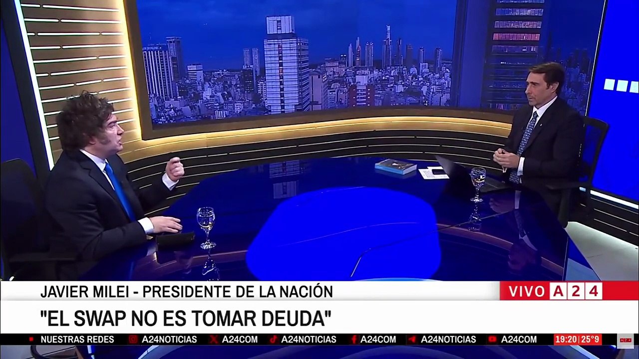 Javier Milei: "El swap no es tomar deuda"