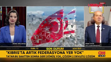 KKTC seçimine 3 gün kaldı! Cumhurbaşkanı Ersin Tatar CNN Türk'te