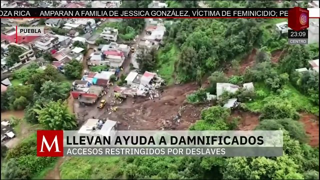 Helicópteros de Defensa, Marina y Guardia Nacional apoyan a comunidades aisladas en Puebla