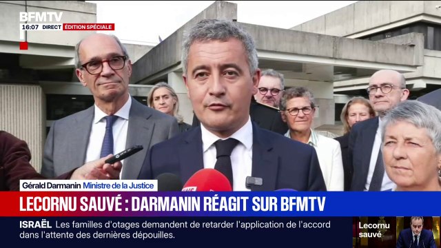 Motion de censure: Je suis satisfait de pouvoir continuer mon rôle au ministère affirme Gérald Darmanin, ministre de la justice