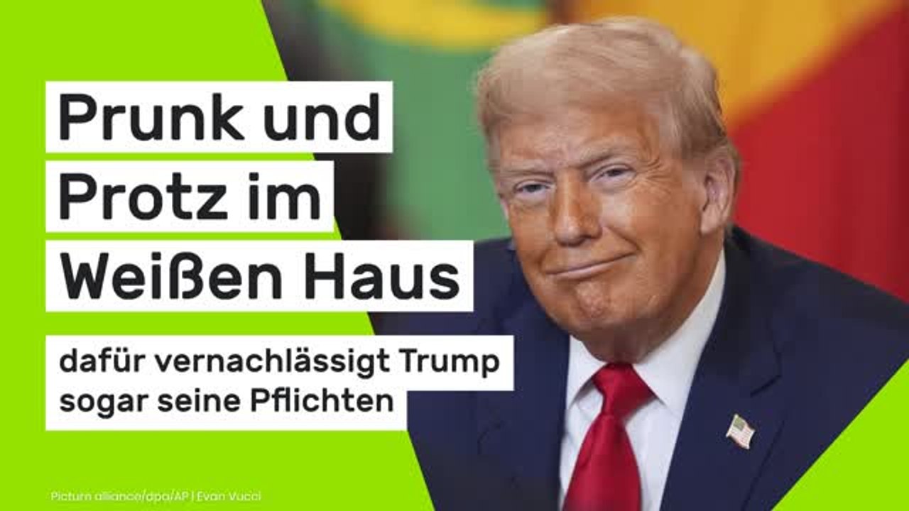 Donald Trump: Prunk und Protz im Weißen Haus - dafür vernachlässigt er sogar seine Pflichten