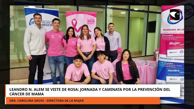 Leandro N. Alem se viste de rosa: jornada y caminata por la prevención del cáncer de mama.mp4