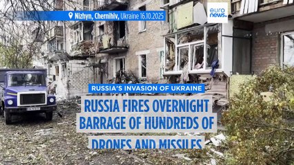 Dozens injured as Russia launches barrage of hundreds of drones and missiles across Ukraine