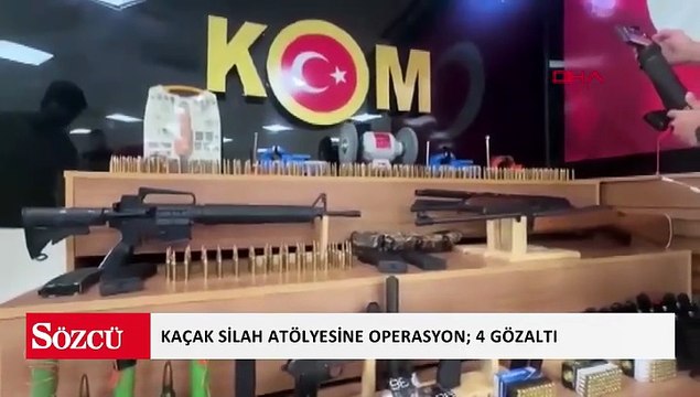 Kaçak silah atölyesine operasyon; 4 gözaltı