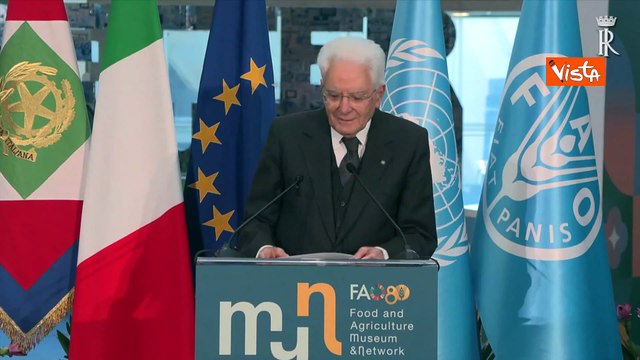 Mattarella alla Fao: L'obiettivo di un mondo senza fame è ancora da attuare