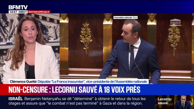 Non-censure: Je suis très en colère contre toutes celles et ceux qui ont permis que ce budget Lecornu soit examiné , affirme Clémence Guetté, députée La France insoumise”