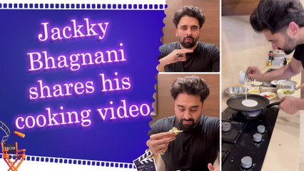 Jackky Bhagnani shows his culinary skills by cooking dosa on World Food Day
