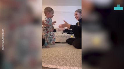Toddler Interrupts Brothers First Steps