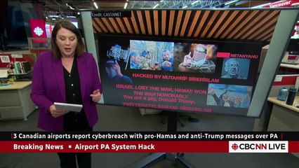 3 Canadian airports hacked with pro-Hamas, anti-Trump messages _ Hanomansing Tonight
