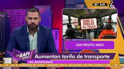 Aumentan tarifa del transporte