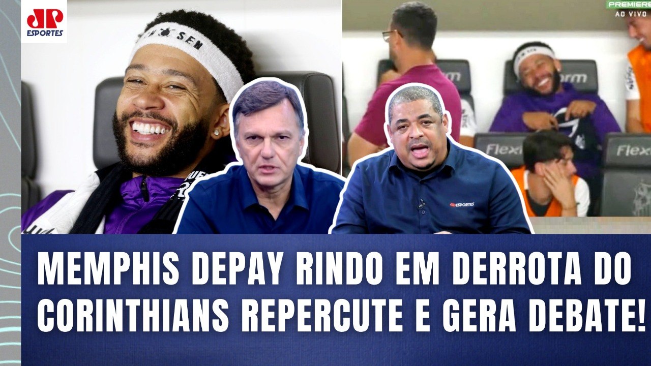 "Pra mim, essa CENA do Memphis Depay RINDO..." IMAGEM DA TV em Santos 3 x 1 Corinthians GERA DEBATE!