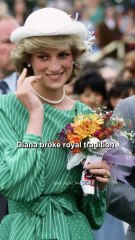 Princess Diana broke Royal protocol