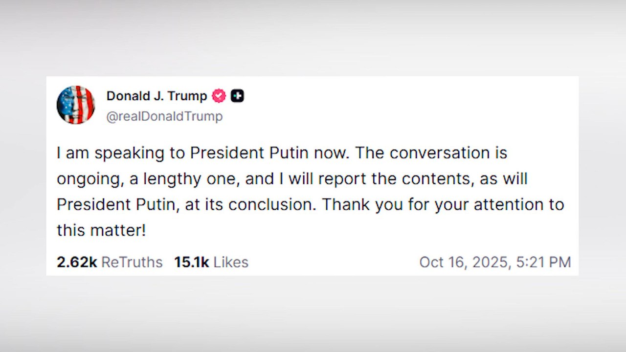 Trump mantiene una "larga" conversación con Putin en la víspera de la visita de Zelenski