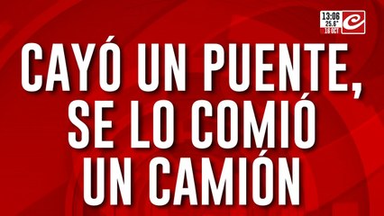 Cayó un puente: llegaron 6 ambulancias y el tránsito está parado