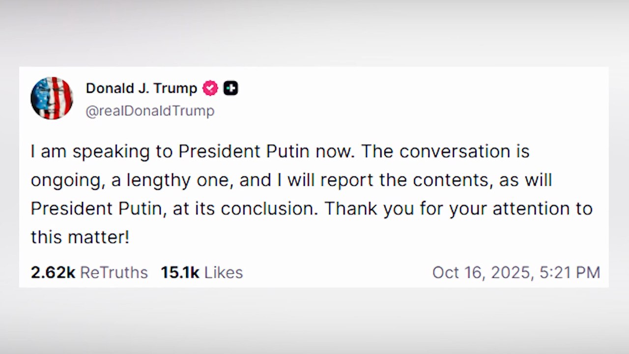 Trump mantiene una "larga" conversación con Putin en la víspera de la visita de Zelenski