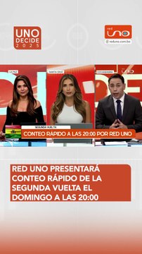 Red Uno presentará CONTEO RÁPIDO de la segunda vuelta el domingo a las 20:00