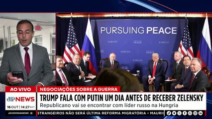 Trump e Putin conversam por telefone um dia antes do encontro com Zelensky | TEMPO REAL