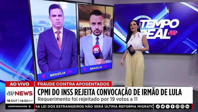 CPMI do INSS rejeita convocação do frei Chico, irmão de Lula | TEMPO REAL