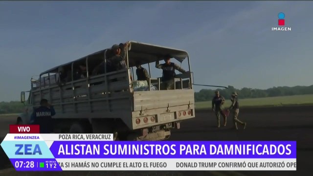 Marina Armada de México prepara traslado de suministros para damnificados por inundaciones