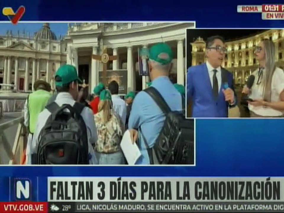 Devotos se concentran en el Vaticano en el marco de la canonización de los dos santos venezolanos