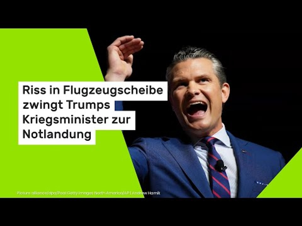 Pete Hegseth: Riss in Flugzeugscheibe zwingt Trumps Kriegsminister zur Notlandung