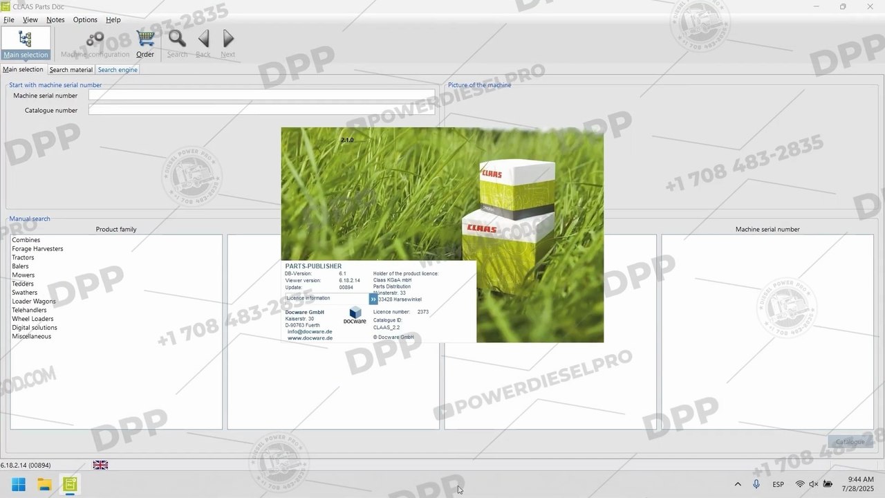 STEP-BY-STEP CLAAS PARTS DOC 2.2 UPDATE 894 [07.2025] INSTALLATION GUIDE