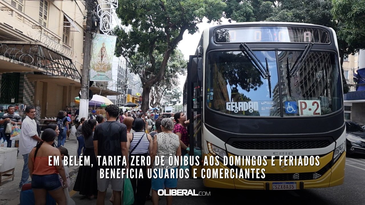 Em Belém, tarifa zero de ônibus aos domingos e feriados beneficia usuários e comerciantes