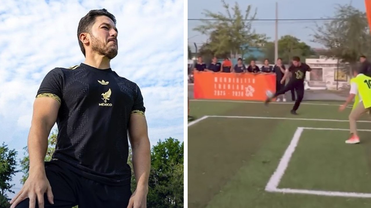 Samuel García se viraliza por golazo; así el remate del gobernador de Nuevo León