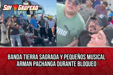 Durante bloqueo campesino, Pequeños Musical y Banda Tierra Sagrada arman fiestota en carretera