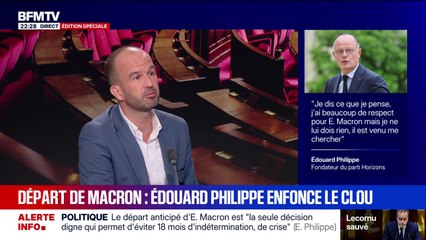 Manuel Bompard (LFI): "Si Édouard Philippe est cohérent, peut-être que les députés Horizons pourraient s'associer à ce motion de destitution ou la voter"