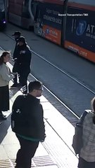 Woman Saved By Security Guard After Near Miss at Turkey Train Station