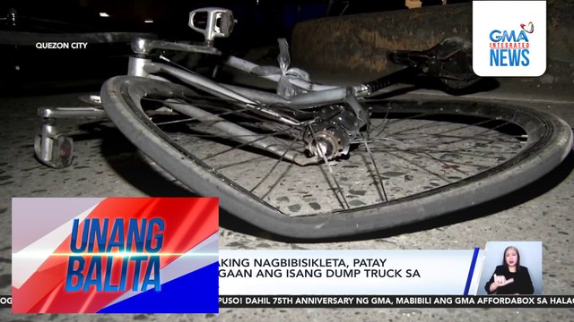 14-anyos na lalaking nagbibisikleta, patay nang makabanggaan ang isang dump truck sa Brgy. Old Balara | Unang Balita