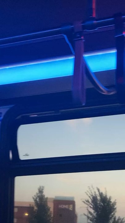 Strange object rolling inside bus lights