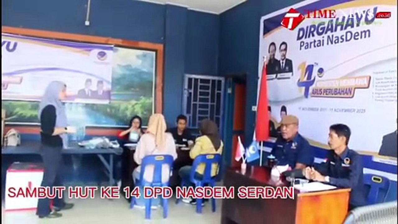 SAMBUT HUT KE 14, DPD NASDEM SERDANG BEDAGAI LAKSANAKAN DONOR DARAH