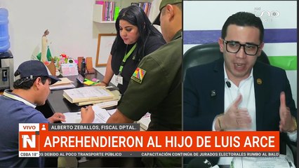 FISCAL ZEBALLOS SOBRE APREHENSIÓN DEL HIJO DE ARCE