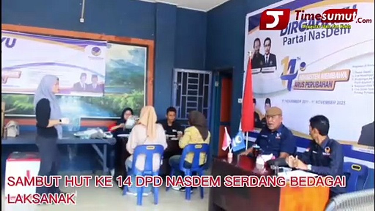 SAMBUT HUT KE 14, DPD NASDEM SERDANG BEDAGAI LAKSANAKAN DONOR DARAH