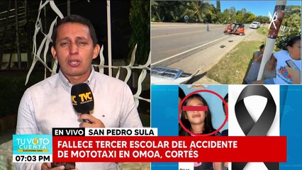 Fallece tercer menor del accidente de mototaxi en Omoa, Cortés