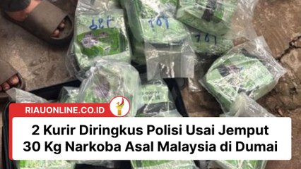 2 Kurir Diringkus Polisi Usai Jemput 30 Kg Narkoba Asal Malaysia di Dumai