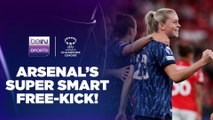 Arsenal's Kelly sets up Russo with intelligent free-kick! | UEFA Women’s Champions League Moments