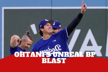 Shohei Ohtani launches monster home run out of Dodger Stadium during batting practice
