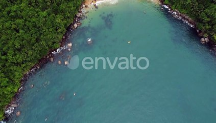 Tiny Secluded Beach outside of A small Brazilian City. Tropical beauty and Clear Water. Overview sho