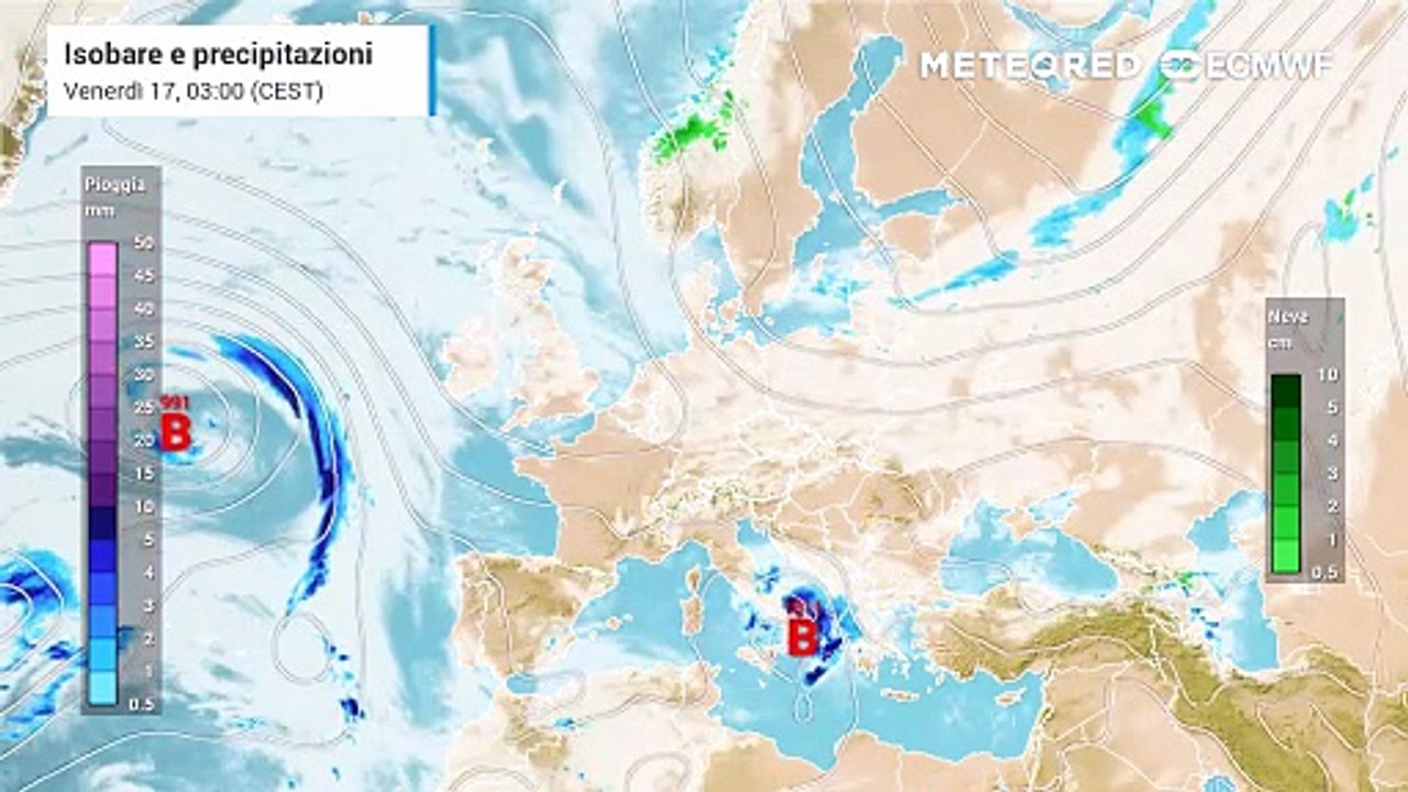 Arriva la svolta, tornano le perturbazioni atlantiche al centro nord