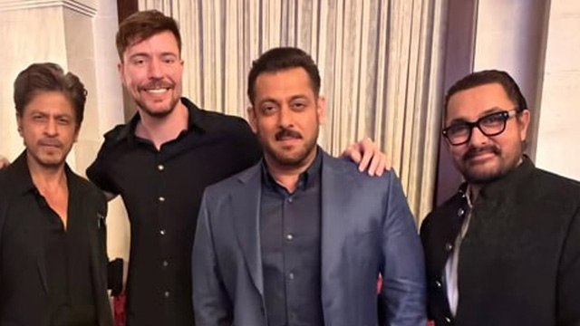 MrBeast Meets Salman, Shahrukh & Aamir Khan Photo Viral, Fans Shocking Reaction,Collaboration Reason