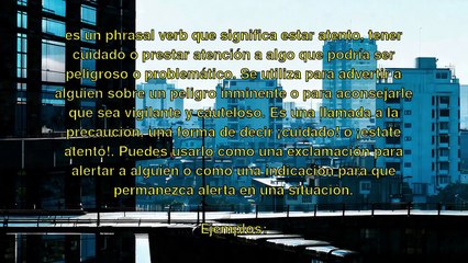 Phrasal Verbs - Look Out