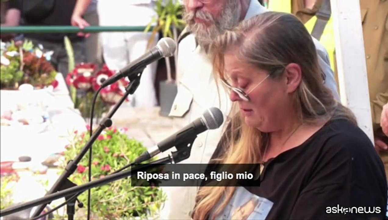 I funerali del soldato Tamir Nimrodi, fra i corpi restituiti da Hamas