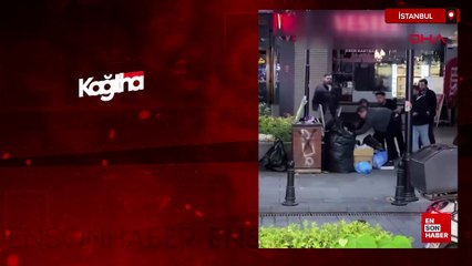İstanbul Kağıthane'de bir kişi çöplerin üzerinde darp edildi