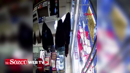 Kuyumcudan 1 milyon 200 bin liralık soygun kamerada