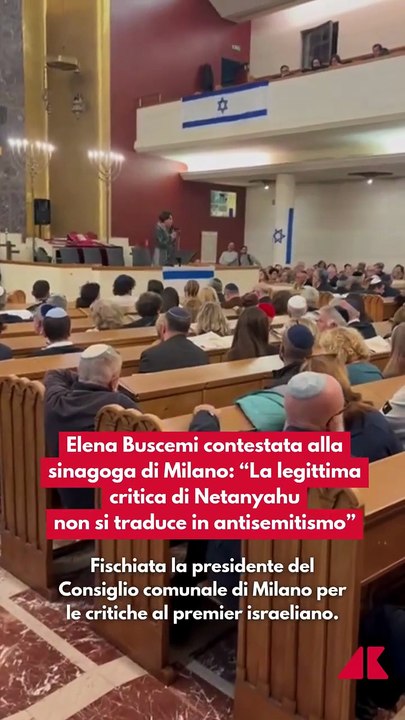 Fischi in Sinagoga a Milano durante il discorso di Elena Buscemi: tensione sulle parole contro il governo Netanyahu