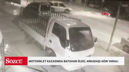 Motosiklet kazasında Batuhan öldü, arkadaşı ağır yaralı; kaza kamerada